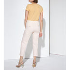 Pantalon Chino Sandy Highwaist Cropped - Baby Pink - Femme