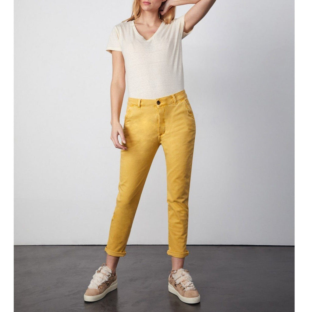 Pantalón chino tapered Sandy tapered - Mostaza - Mujer