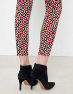 Sandy Printed Skinny Chino Pants - Red Tiles - Women's