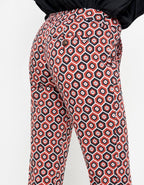 Sandy Printed Skinny Chino Pants - Red Tiles - Women's