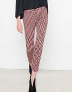 Sandy Printed Skinny Chino Pants - Red Tiles - Women's