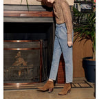 Pantalon Cigarette Highwaist Cropped Ava - Denim B-238 - Femme