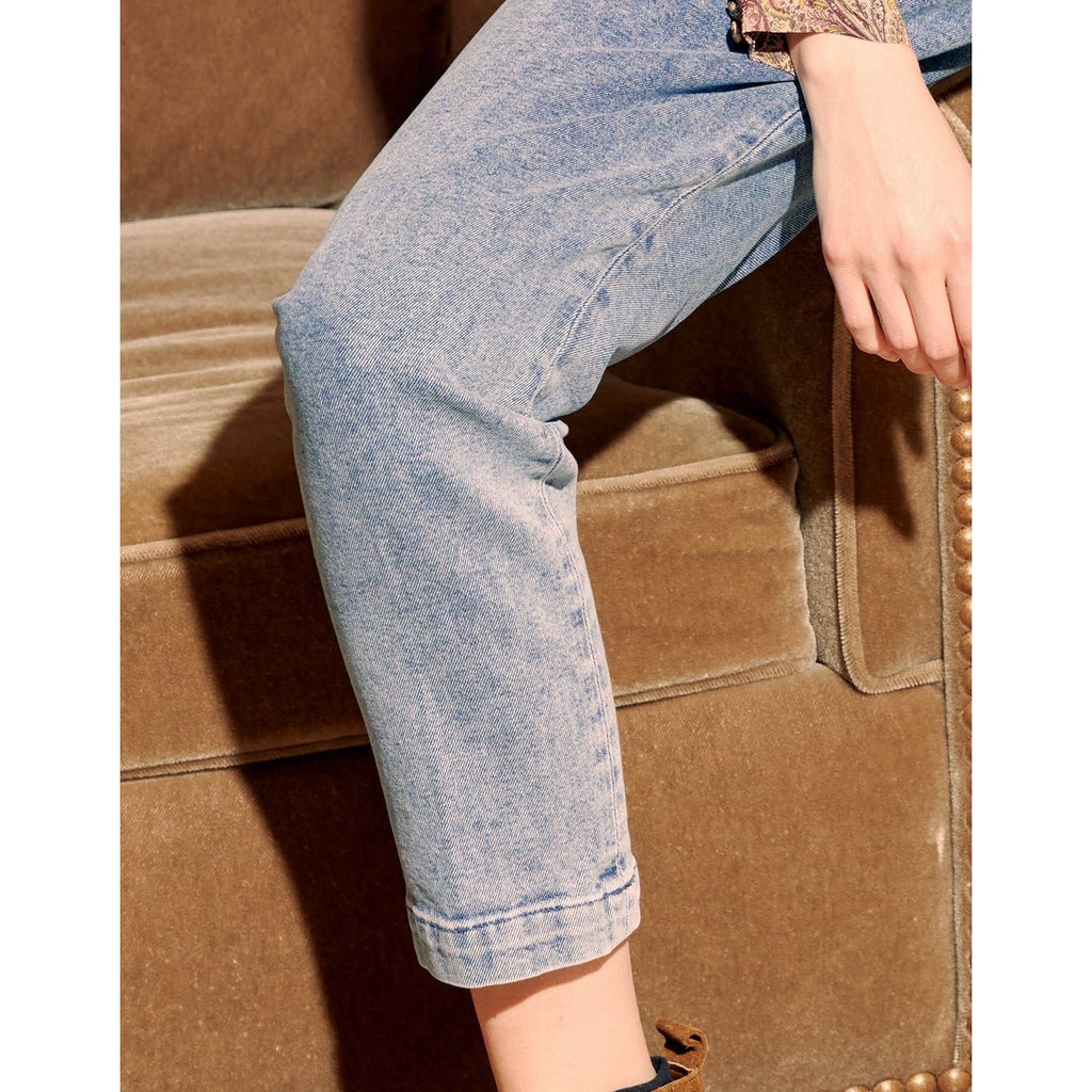 Pantalon Cigarette Highwaist Cropped Ava - Denim B-238 - Femme