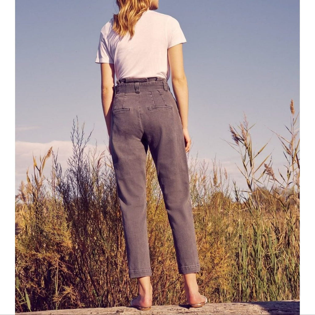 Pantalon Cigarette Highwaist Cropped Ava - Denim Grey - Femme