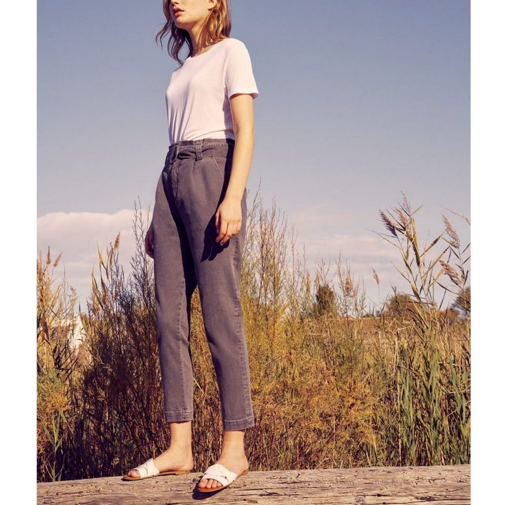 Pantalon Cigarette Highwaist Cropped Ava - Denim Grey - Femme