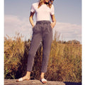 Pantalon Cigarette Highwaist Cropped Ava - Denim Grey - Femme