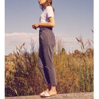 Pantalon Cigarette Highwaist Cropped Ava - Denim Grey - Femme