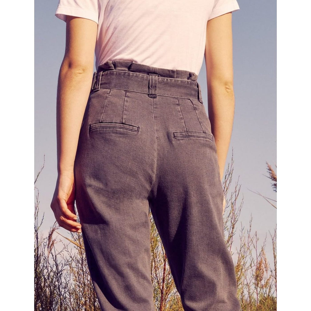 Pantalon Cigarette Highwaist Cropped Ava - Denim Grey - Femme