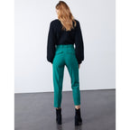 Pantalón pitillo Highwaist London Color - Verde esmeralda - Mujer