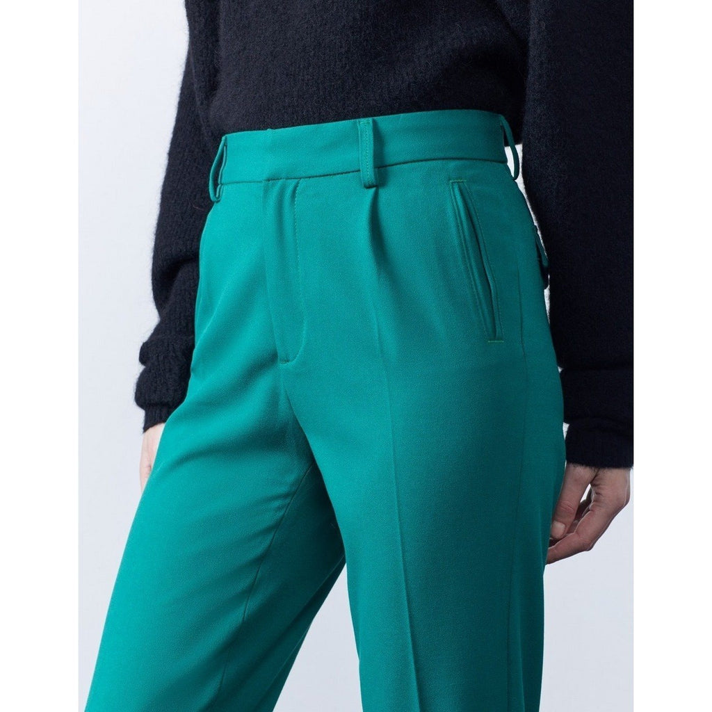 Pantalón pitillo Highwaist London Color - Verde esmeralda - Mujer