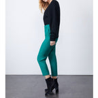 Pantalón pitillo Highwaist London Color - Verde esmeralda - Mujer