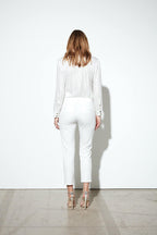 Leandro Cigarette Trousers - White - Women