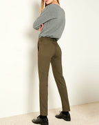 Pantalón cigarette Lizzy Color - Kaki Piping - Mujer