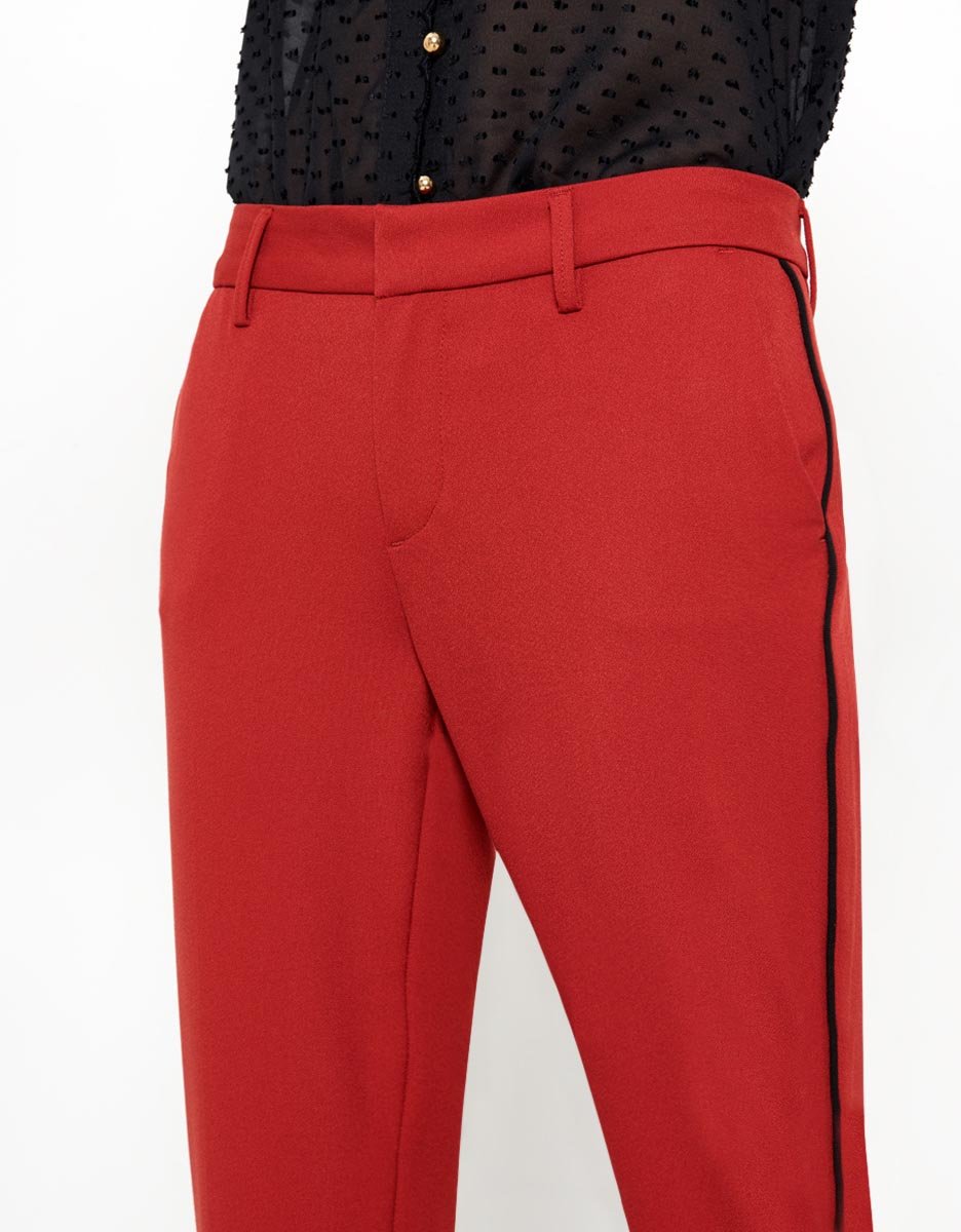 Pantalon Cigarette Lizzy Color - Terre Rouge Piping - Femme
