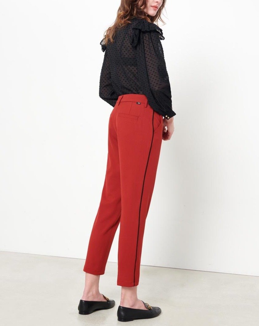 Pantalon Cigarette Lizzy Color - Terre Rouge Piping - Femme