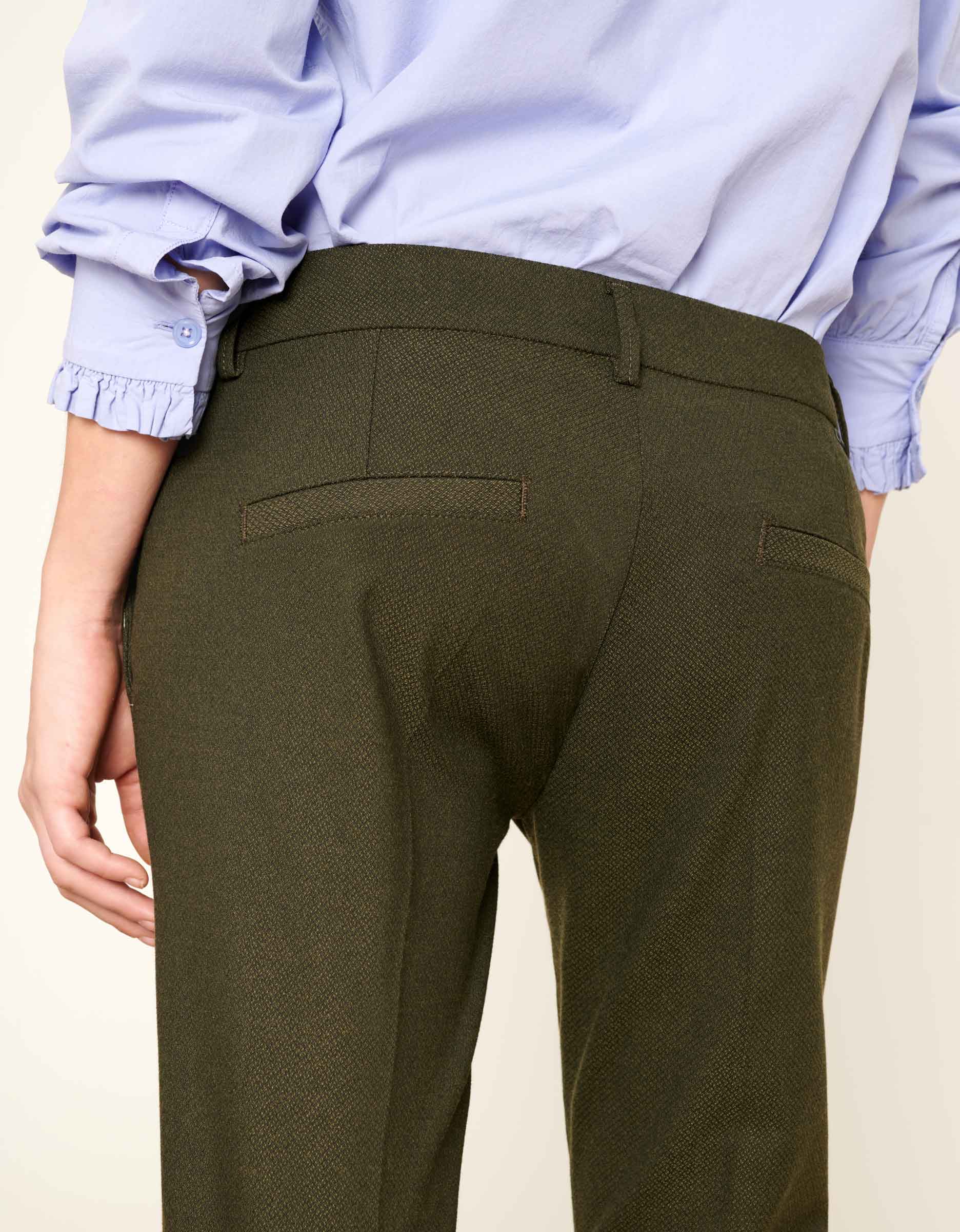 Pantalon Cigarette Lizzy Fancy - Green Berry - Femme