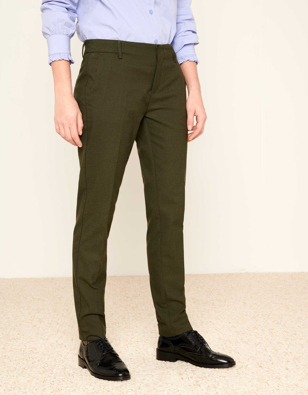 Pantalon Cigarette Lizzy Fancy - Green Berry - Femme