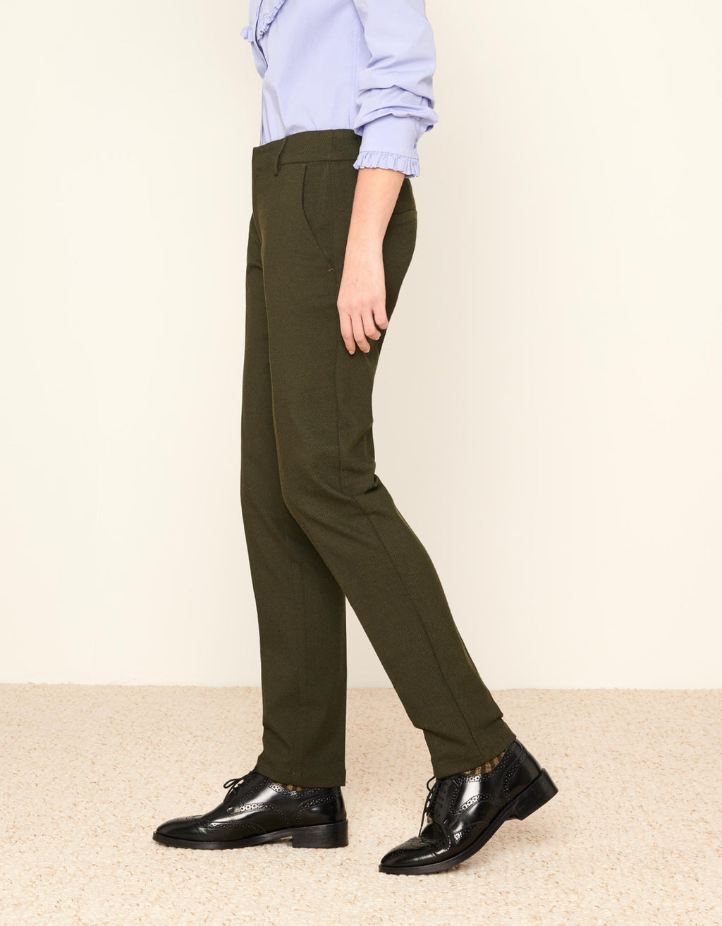 Pantalon Cigarette Lizzy Fancy - Green Berry - Femme