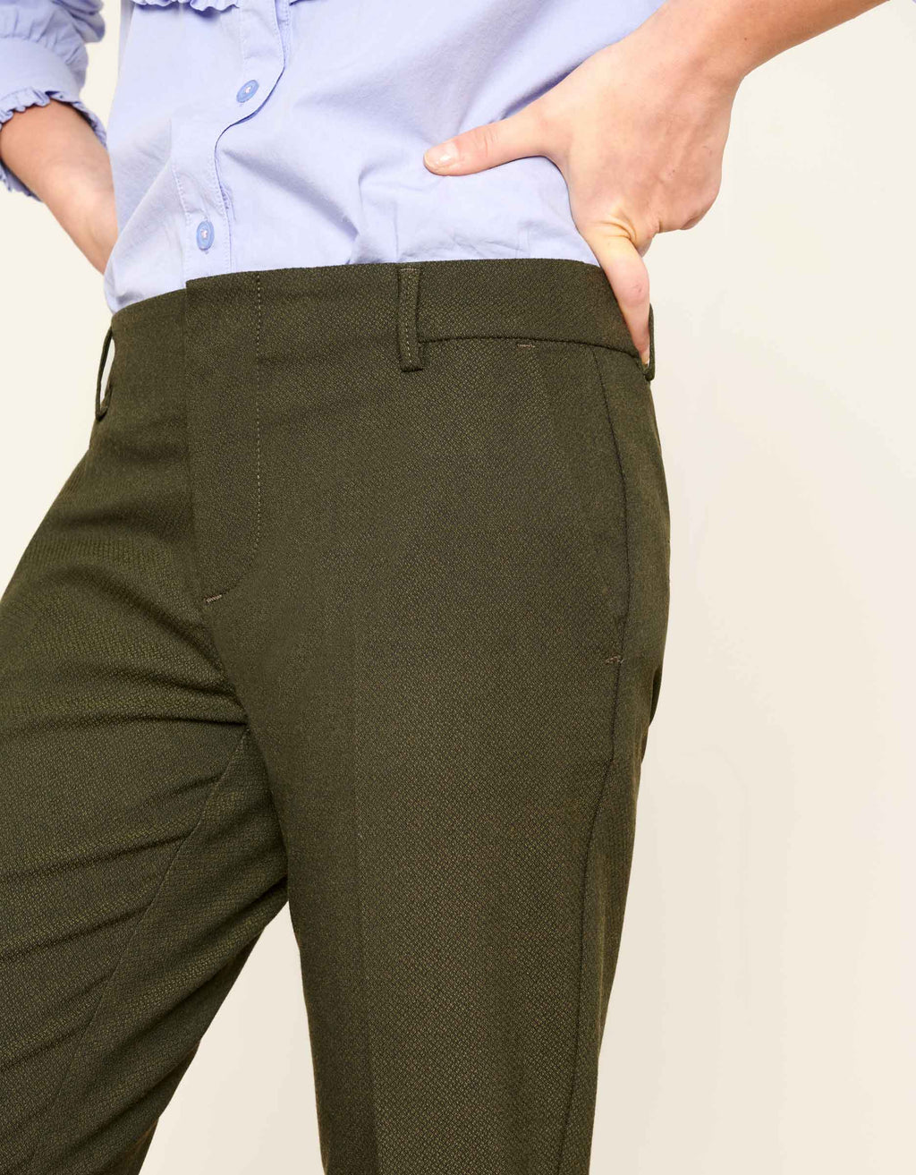 Pantalon Cigarette Lizzy Fancy - Green Berry - Femme