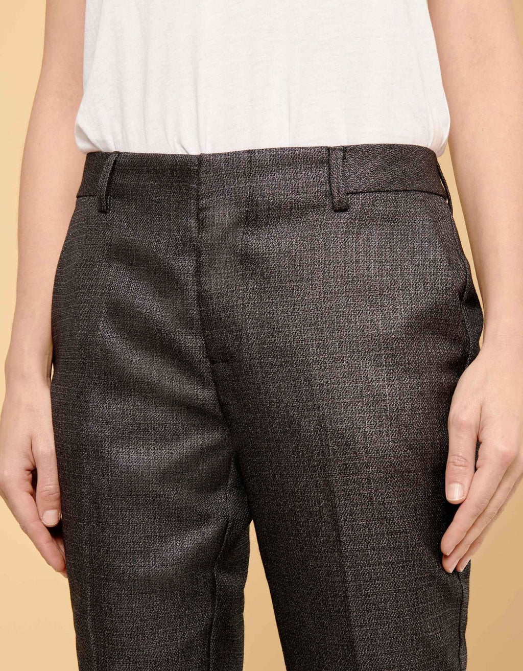 Pantalon Cigarette Lizzy Fancy - Metallic Black