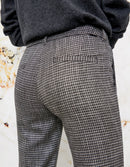 Pantalon Cigarette Lizzy Fancy - Silver Houndstooth - Femme