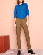 Pantalon Cigarette Lizzy Fancy - Twill Grege - Femme