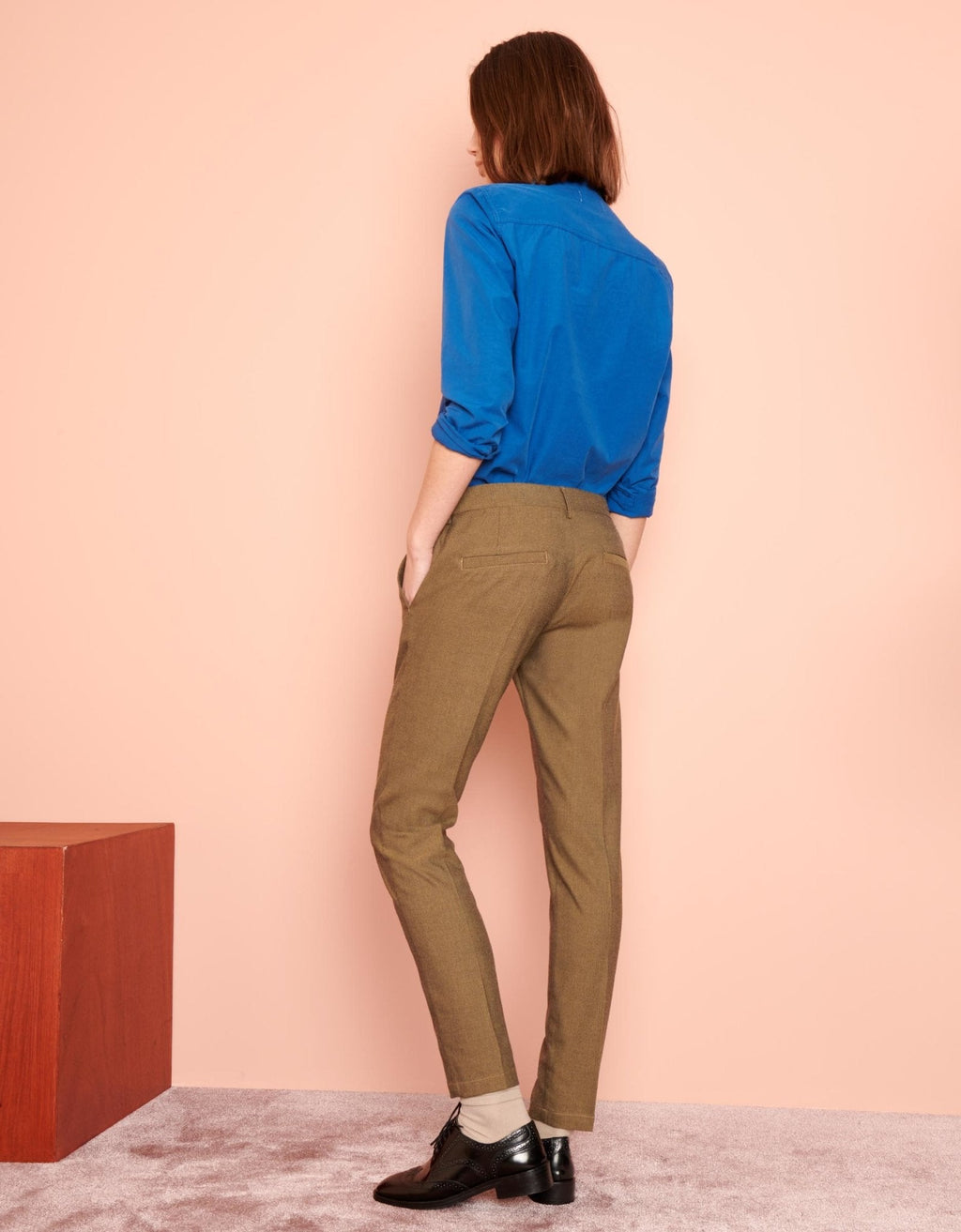 Pantalon Cigarette Lizzy Fancy - Twill Grege - Femme