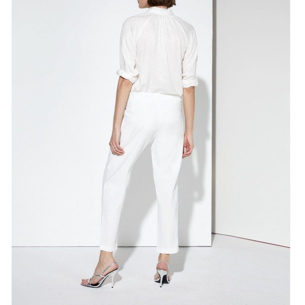 Luna Color Cigarette Trousers - White - Women