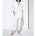 Luna Color Cigarette Trousers - White - Women
