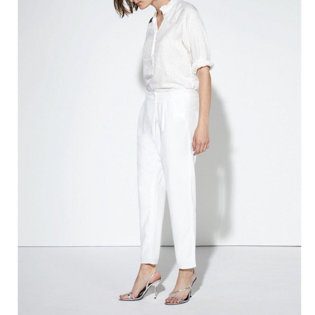Luna Color Cigarette Trousers - White - Women