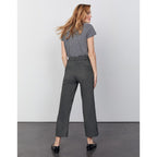 Reiko - Pantalón Laryfancy recortado recto tipo cigarrillo - Black Daisy - Mujer