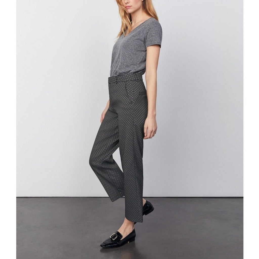 Reiko - Pantalón Laryfancy recortado recto tipo cigarrillo - Black Daisy - Mujer