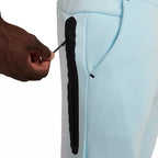 Nike Tech Fleece Jogger Tracksuit Bottoms - Sky Blue, Black