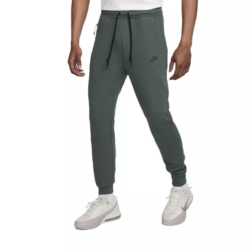 Nike Tech Fleece Tracksuit Bottoms - Green, Black.