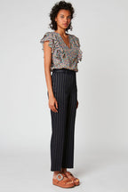 Paul & Joe - Straight Tennis Striped Trousers