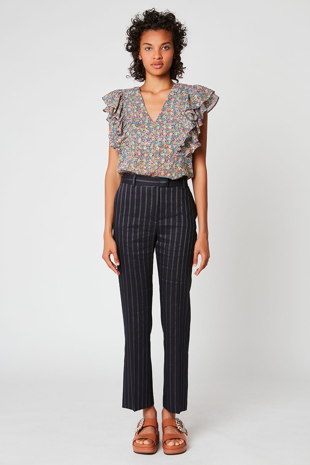 Paul & Joe - Straight Tennis Striped Trousers