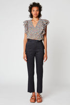 Paul & Joe - Straight Tennis Striped Trousers