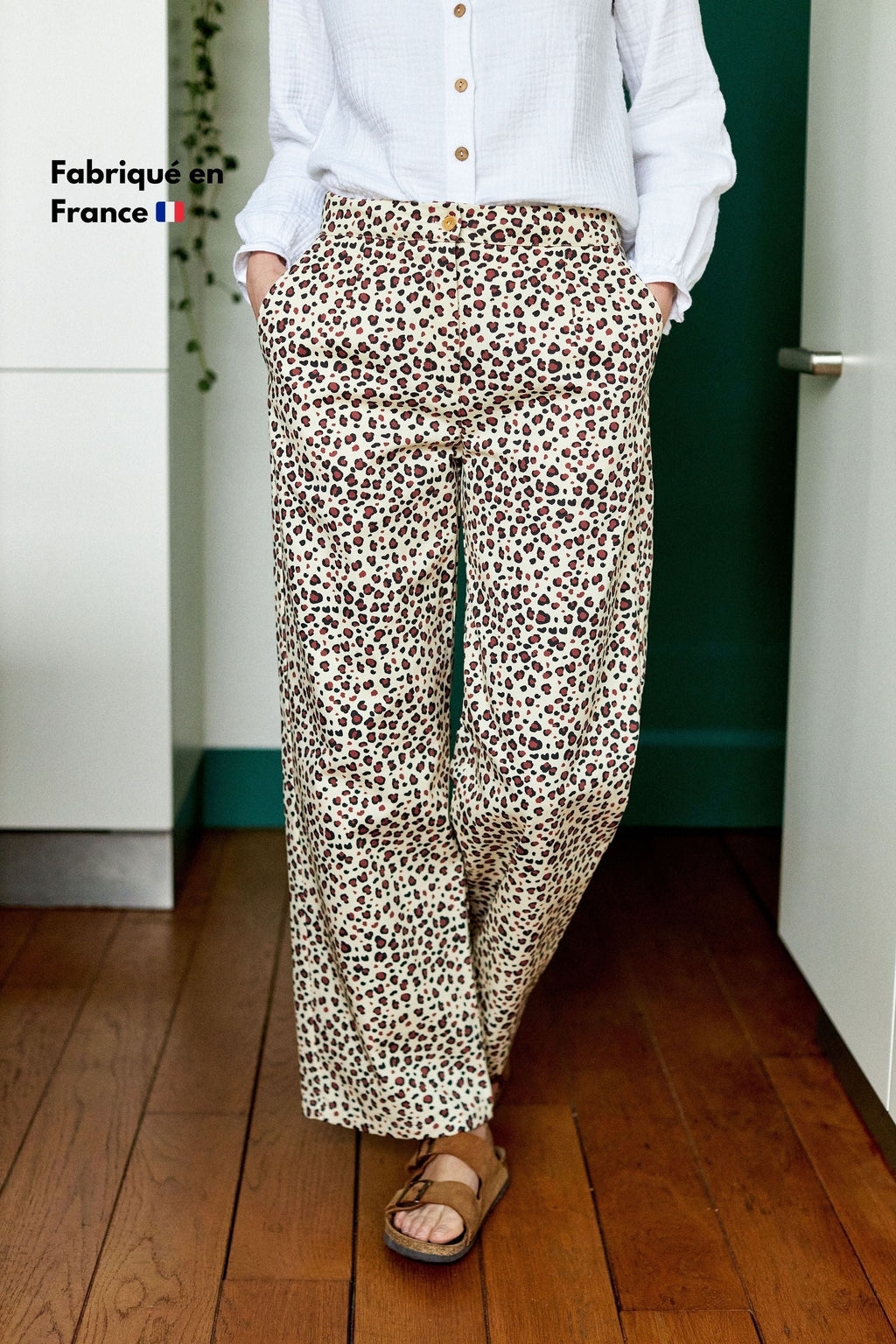 Suzon Trousers - Natural Leopard Women
