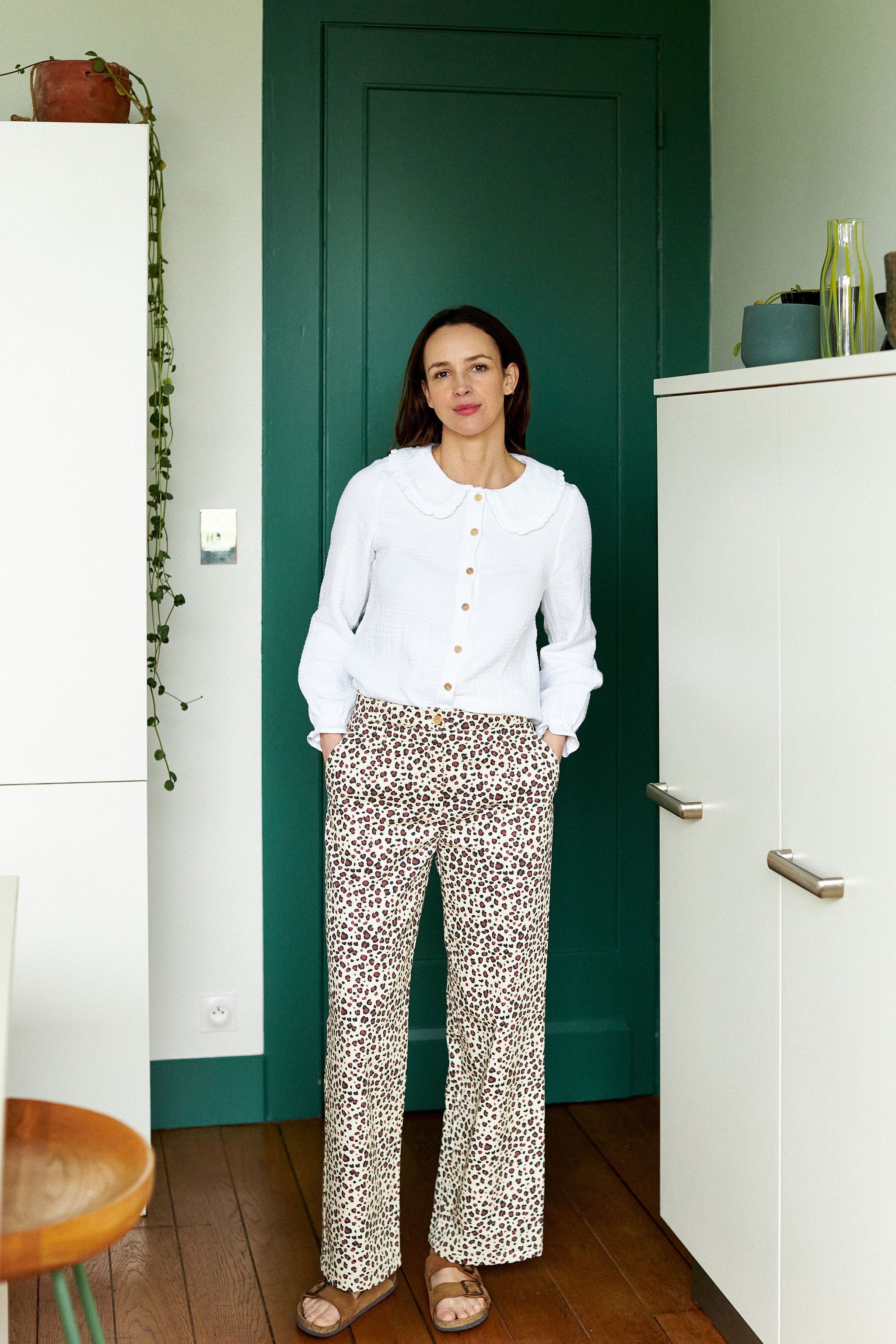 Suzon Trousers - Natural Leopard Women