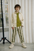 Pantalón Paul Maxi Stripes - Niño - Oliva y Blanco