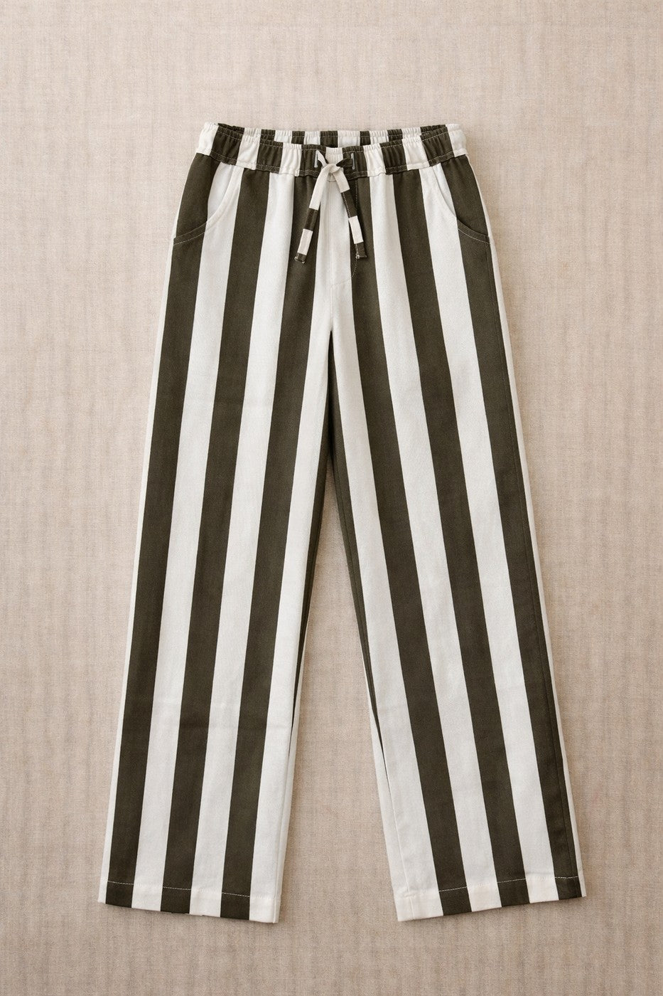 Pantalón Paul Maxi Stripes - Niño - Oliva y Blanco