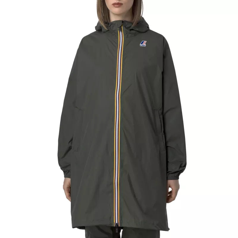 K-Way Le Vrai 4.0 Eiffel East Hooded Parka - Khaki/Black