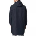 Long Hooded Double Sherpa Parka K-Way Le Vrai 4.0 Eiffel East Orsetto - Navy Blue
