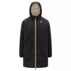 Parka larga con doble sherpa y capucha K-Way Le Vrai 4.0 Eiffel East Orsetto - Negro puro