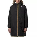 Parka larga con doble sherpa y capucha K-Way Le Vrai 4.0 Eiffel East Orsetto - Negro puro