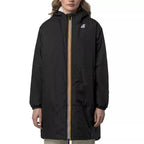 Parka larga con doble sherpa y capucha K-Way Le Vrai 4.0 Eiffel East Orsetto - Negro puro