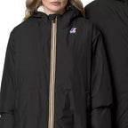 Parka larga con doble sherpa y capucha K-Way Le Vrai 4.0 Eiffel East Orsetto - Negro puro