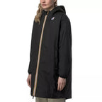 Parka larga con doble sherpa y capucha K-Way Le Vrai 4.0 Eiffel East Orsetto - Negro puro