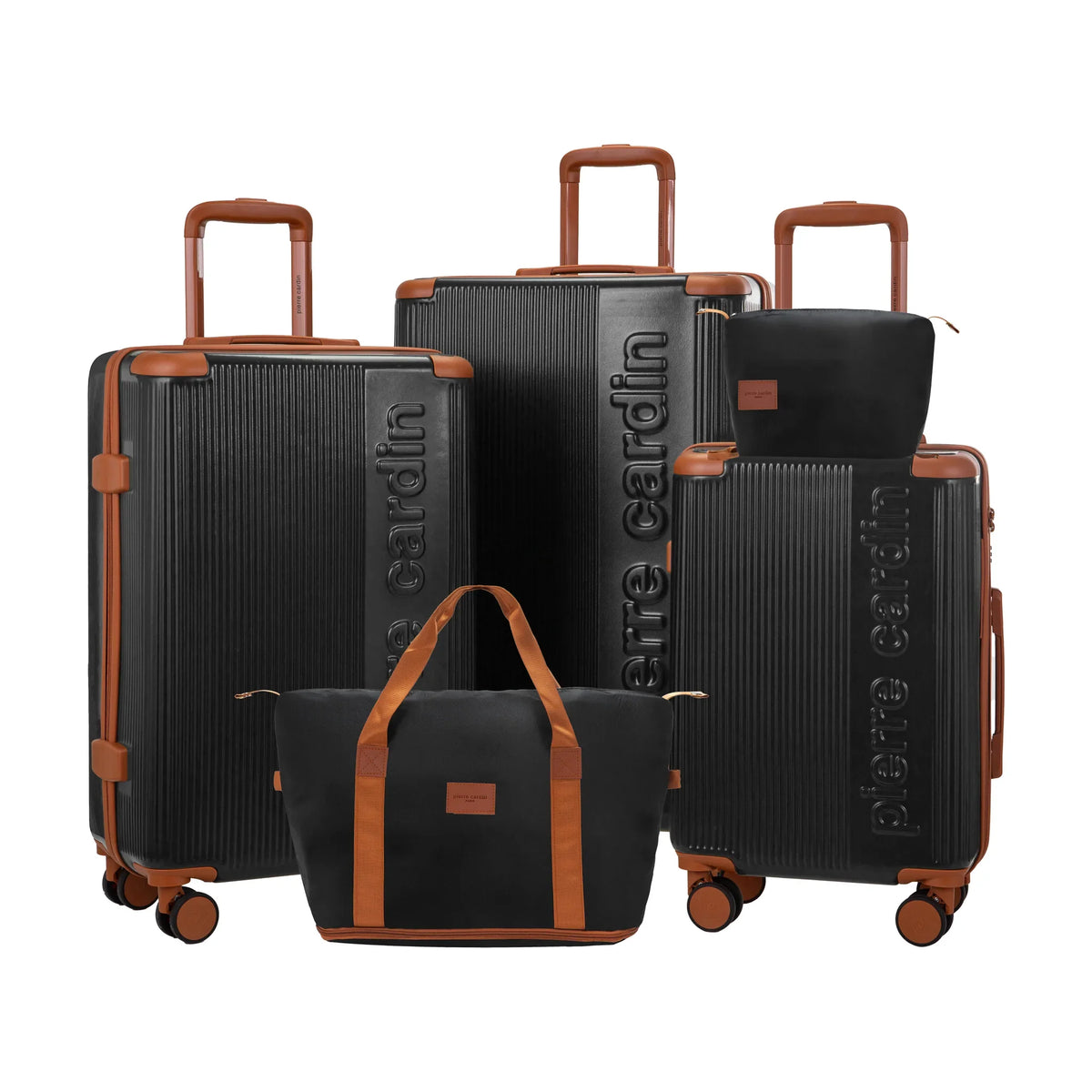 Set De 3 Valises + 2 Sacs Pierre Cardin Berlin - Noir