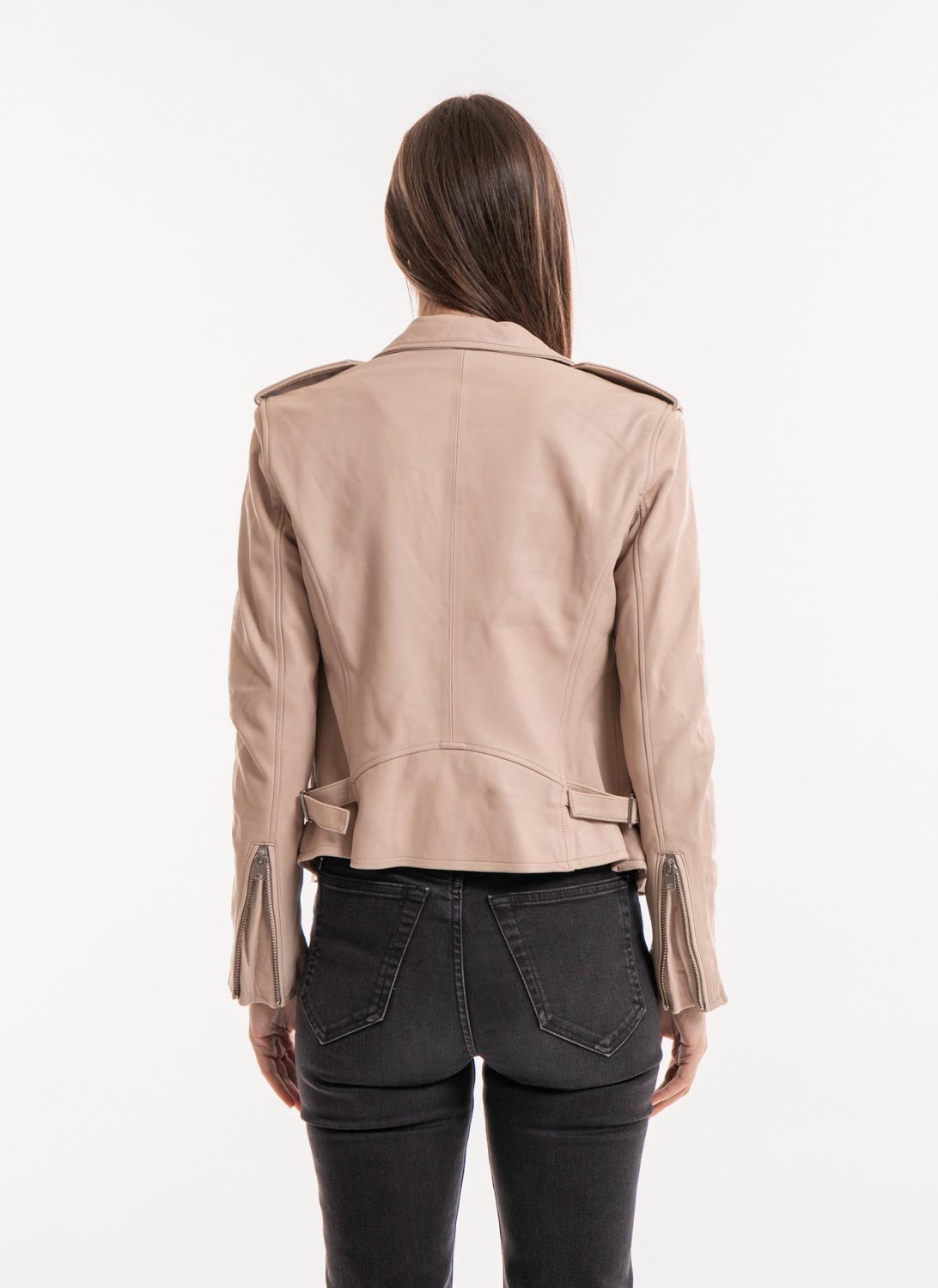 Iro - Veste En Cuir Newhan - Beige - Femme